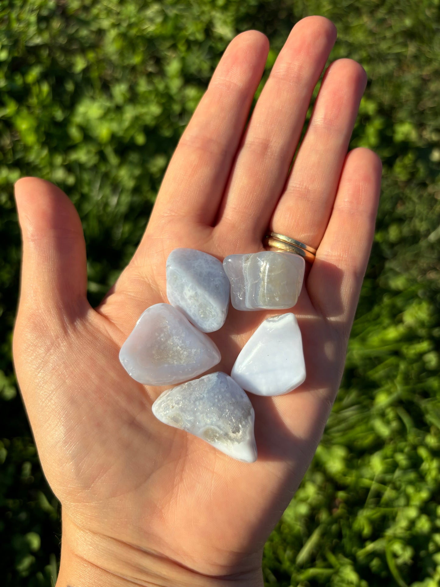 Agata blu lace burattata