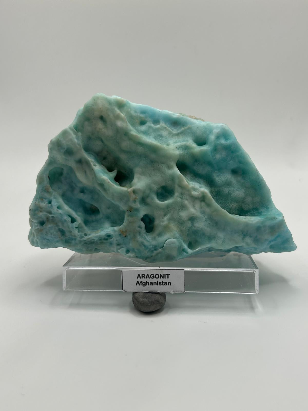 Fetta aragonite su piedistallo