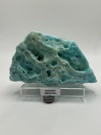 Fetta aragonite su piedistallo