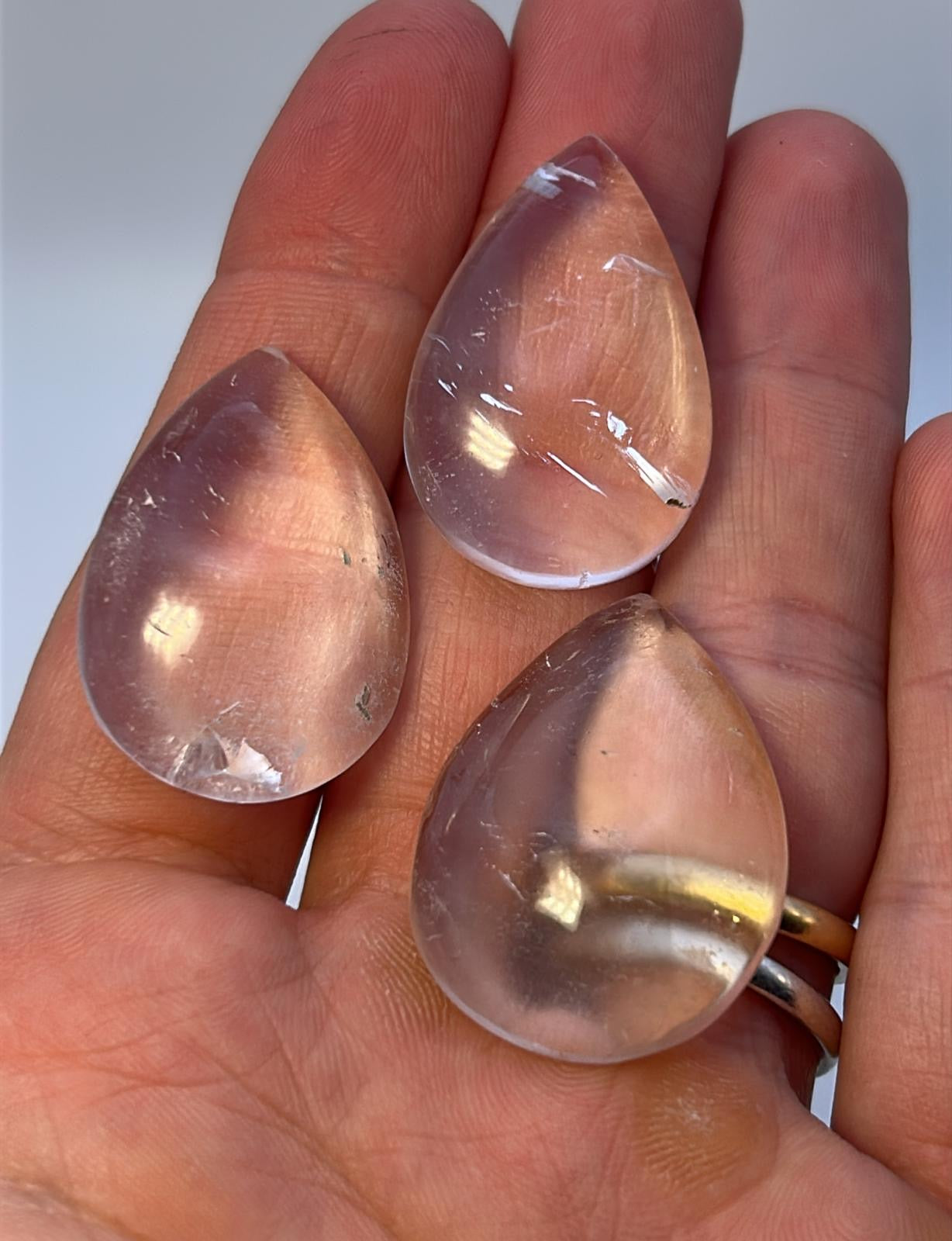 Goccia in quarzo ialino