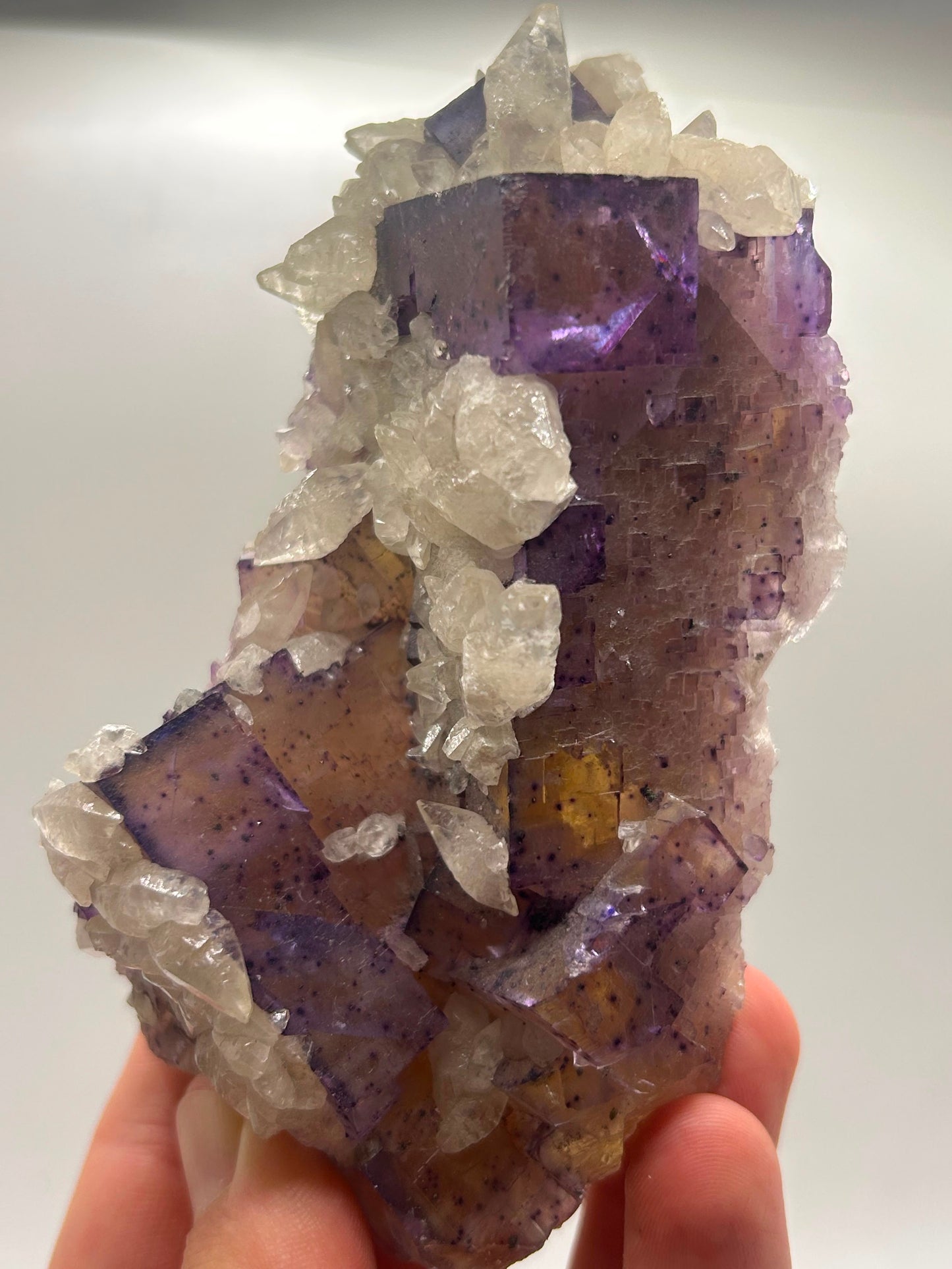 Fluorite, calcite e calcopirite
