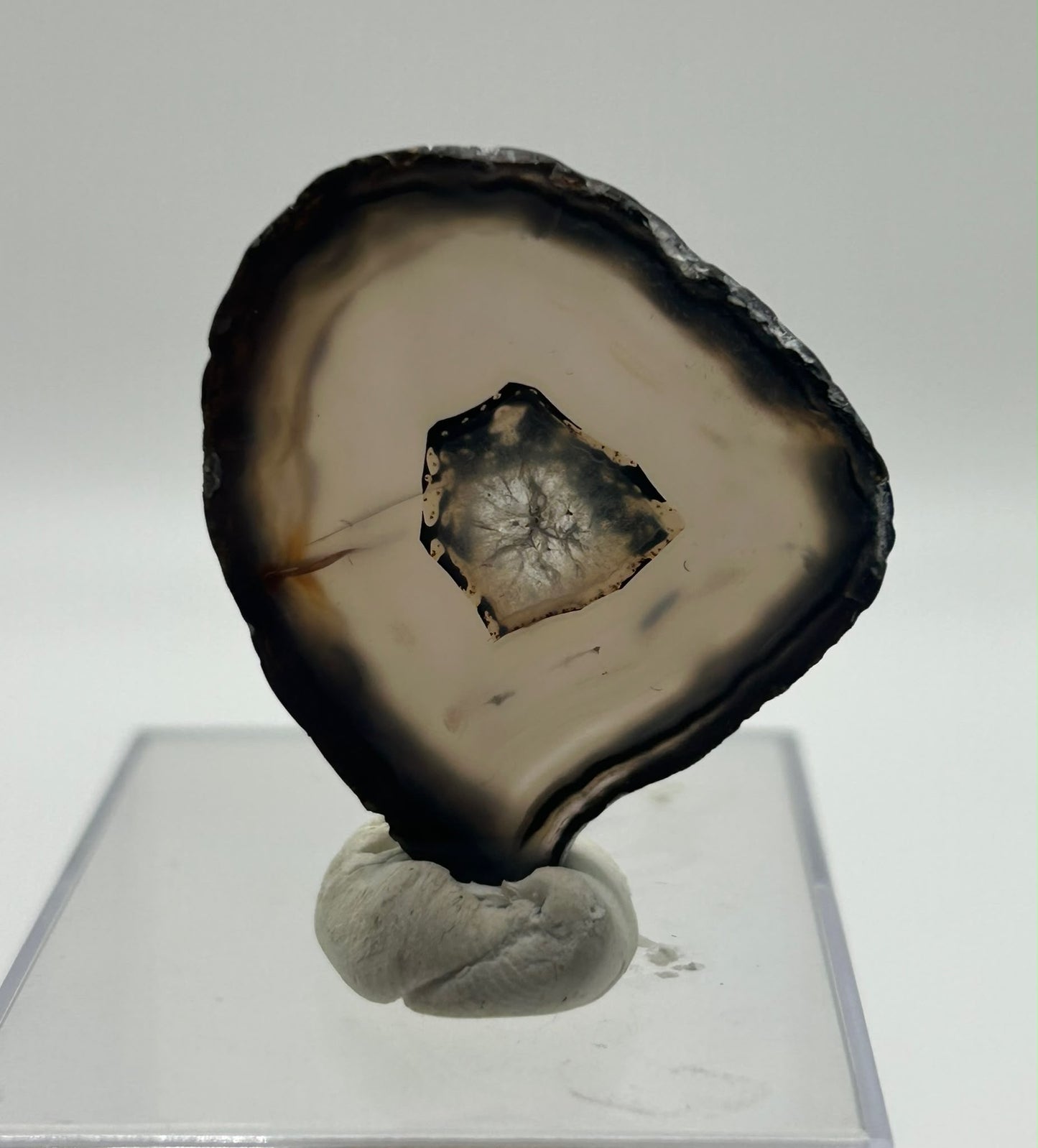 Fetta di agata lucidata