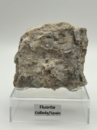 Fluorite azzurra cubica