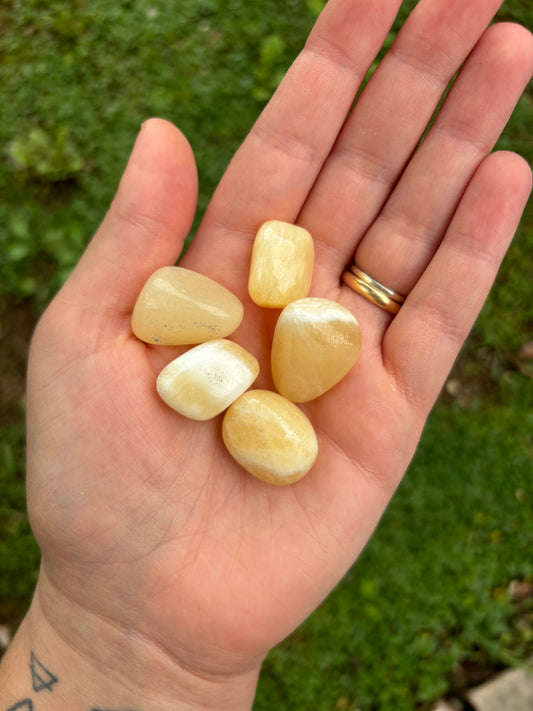 Calcite gialla burattata