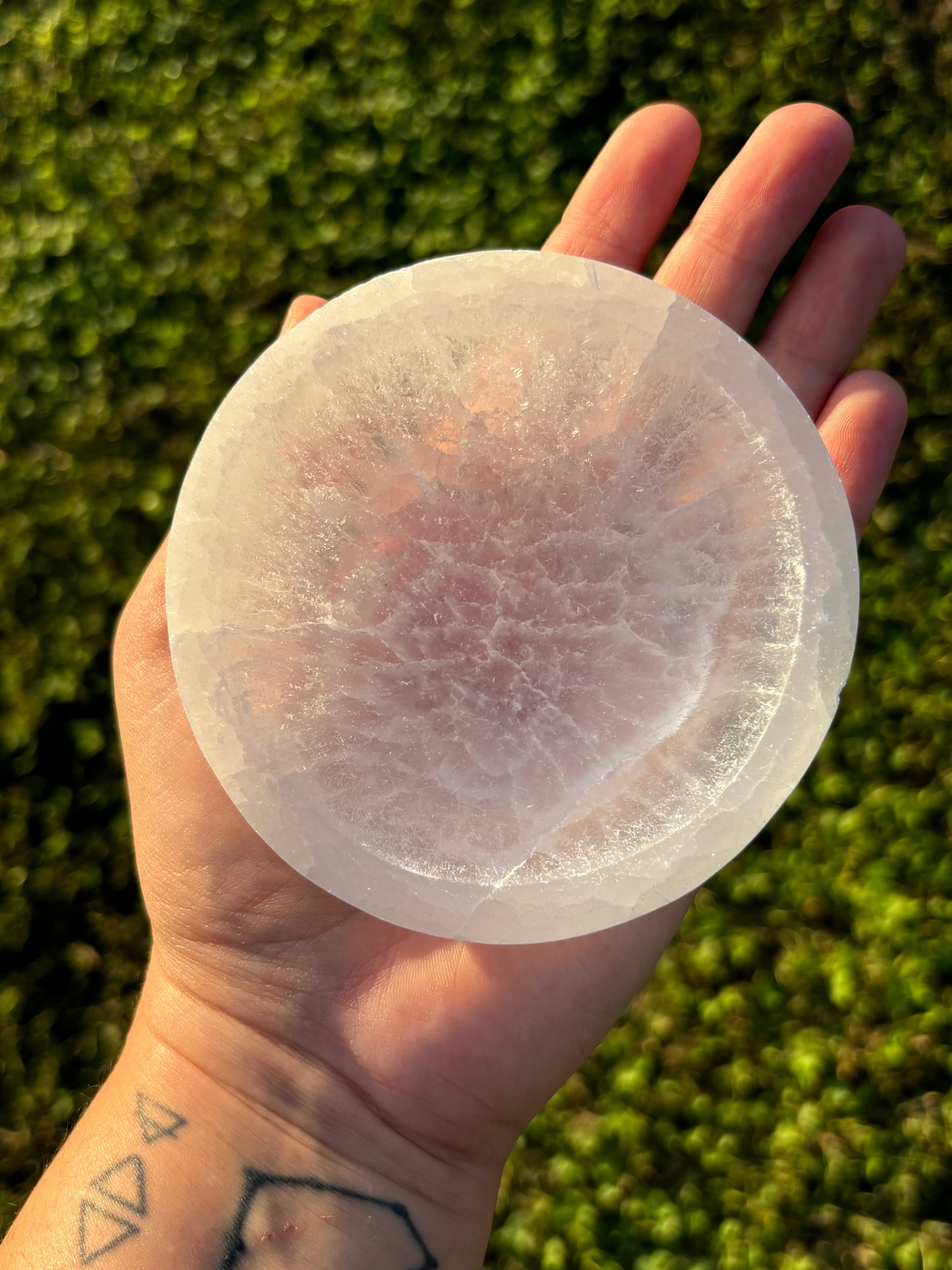 Ciotola in selenite satin spar