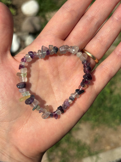 Braccialetto in chips in fluorite