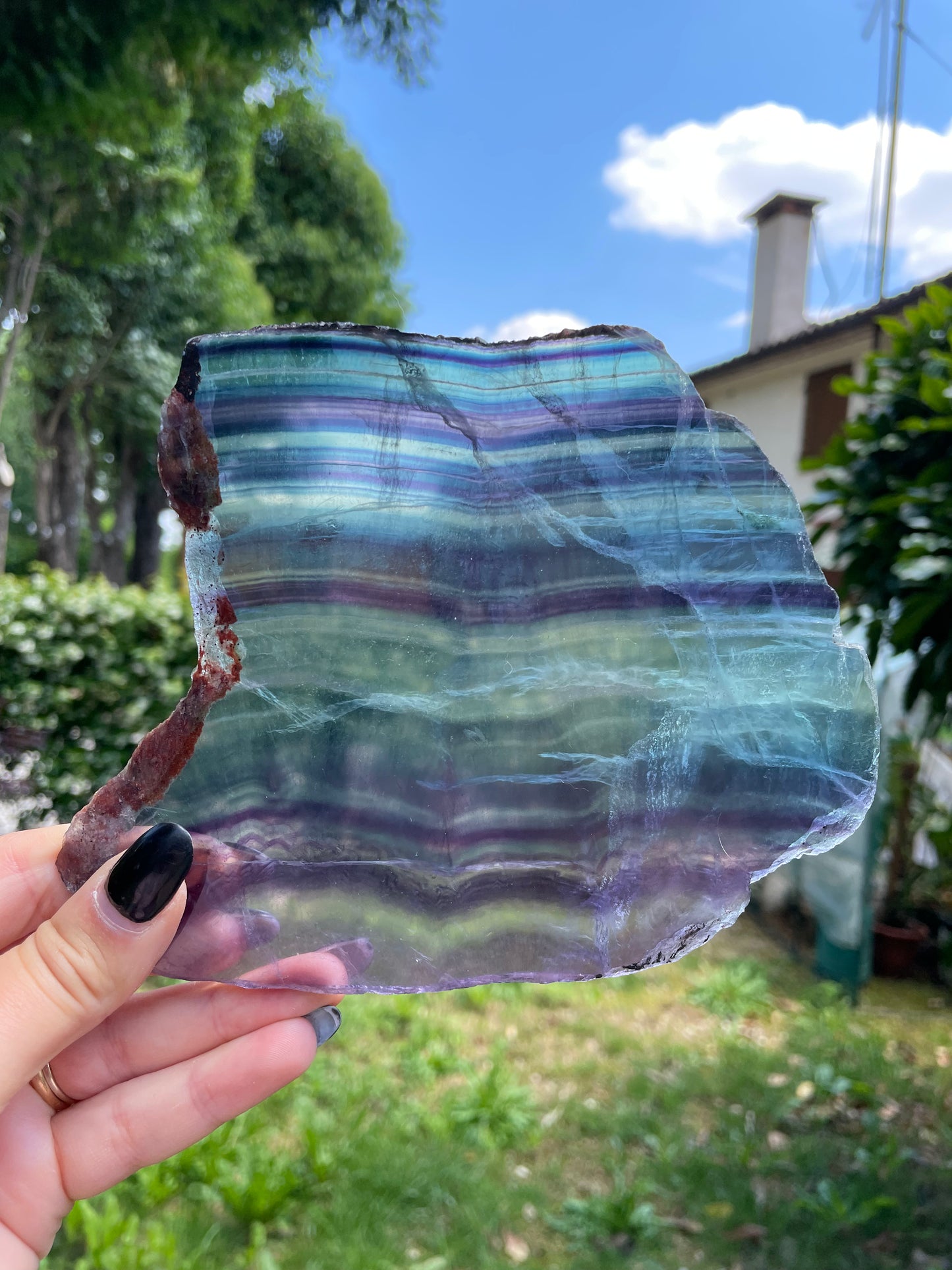 Fetta in fluorite