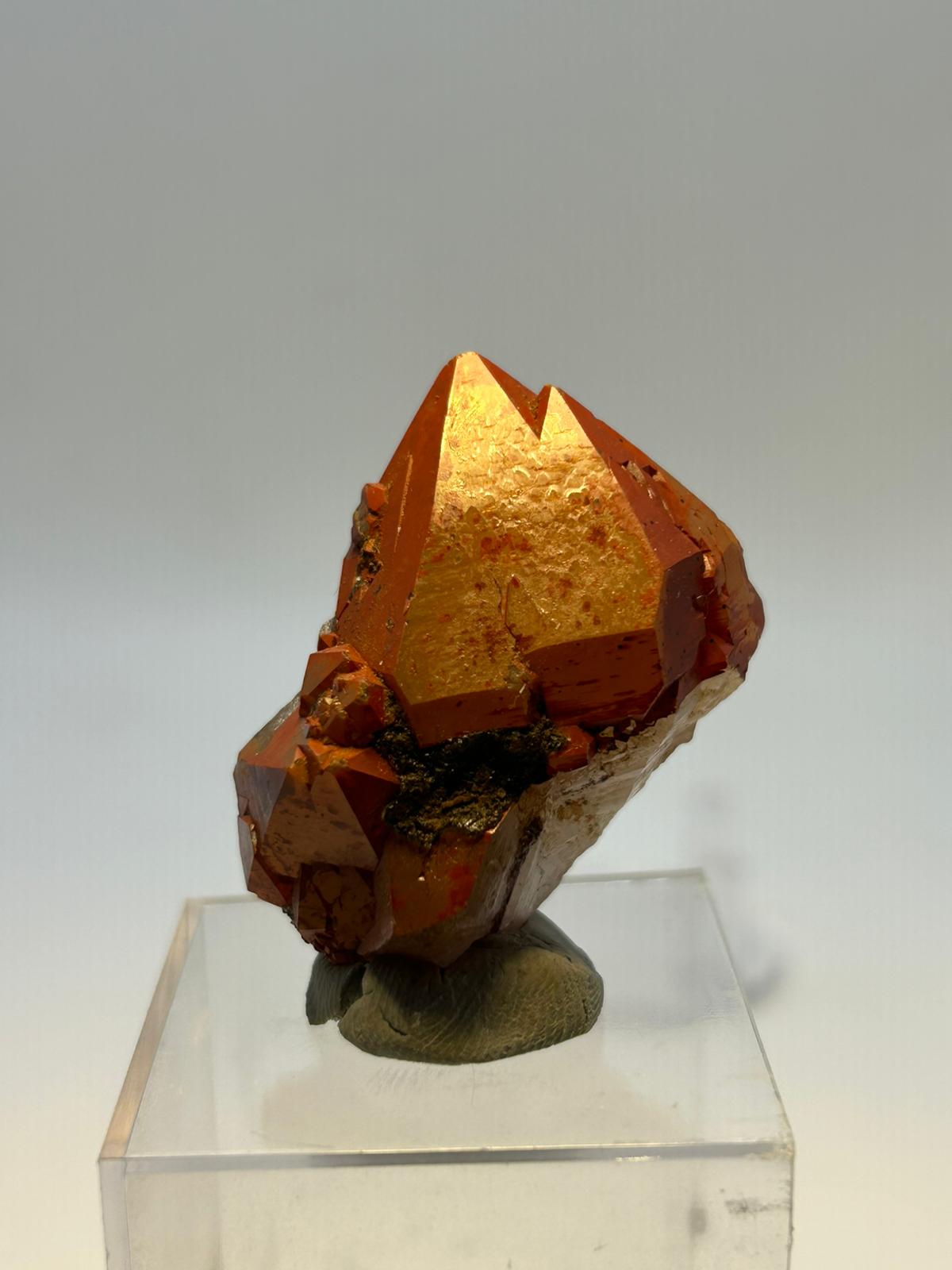 Punta in quarzo ematoide