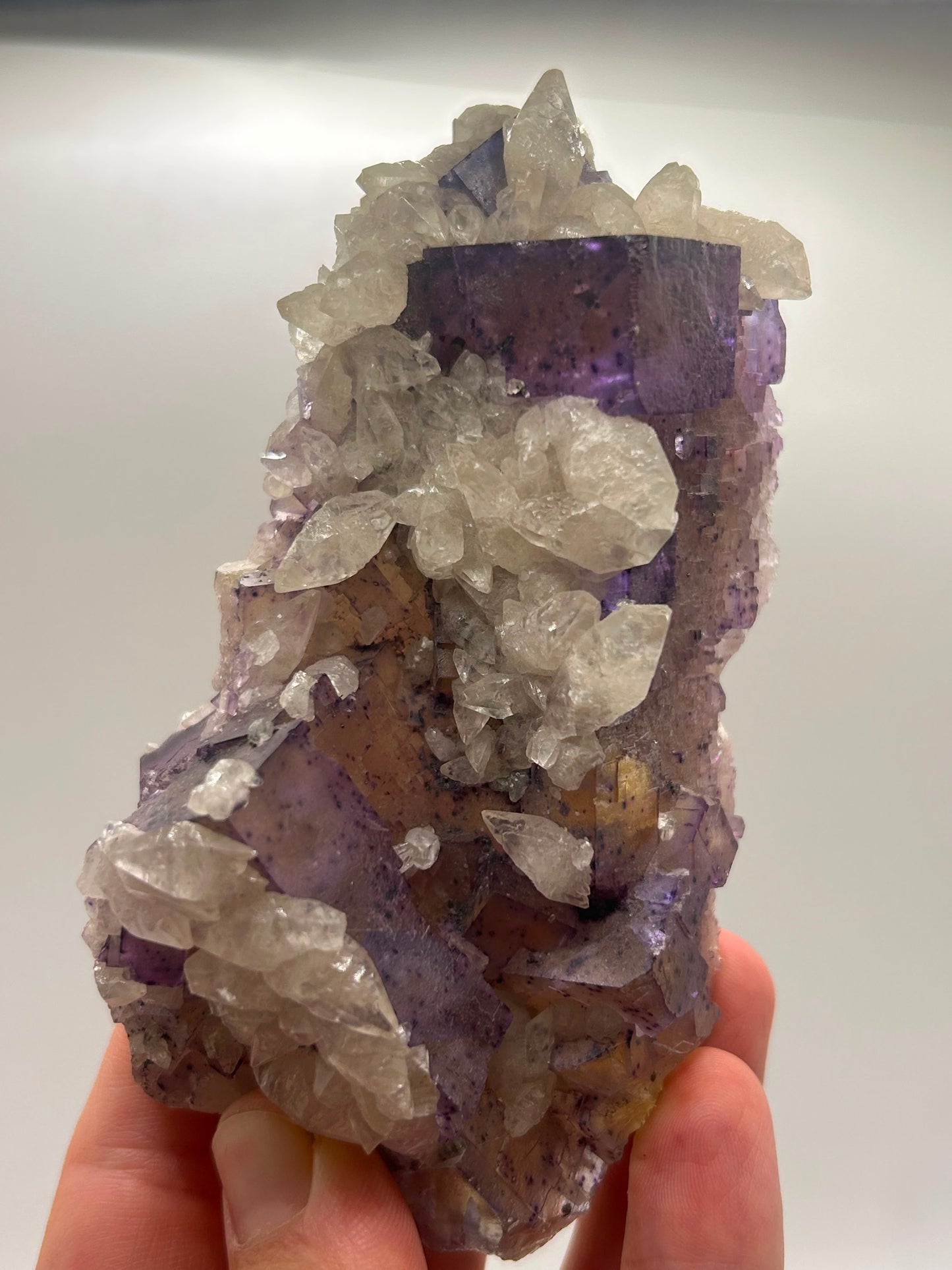 Fluorite, calcite e calcopirite