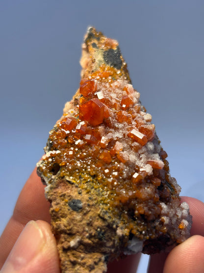 Vanadinite con calcite
